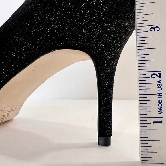 Call It Spring Slip-on Heels Pointed Toe Pumps Black Faux Suede w/Silver 9 NEW - Picture 9 of 9